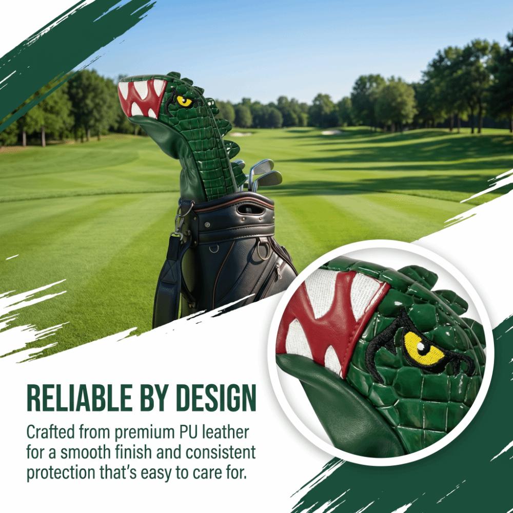PU Leather Golf Club Head Cover Soft Lining Fairway Wood Cover Golf Head Cover Set  Course Play