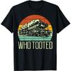 Steam Train Who Tooted Retro Locomotive Men Boys Kid Toddler T-Shirt