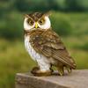 Vivid Owl Statue Resin Desktop Ornament Micro Landscape Bird Miniature Figurine  Home