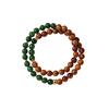 Natural stone crystal geometric beaded bracelet retro high-end bracelet women's niche light luxury versatile jewelry