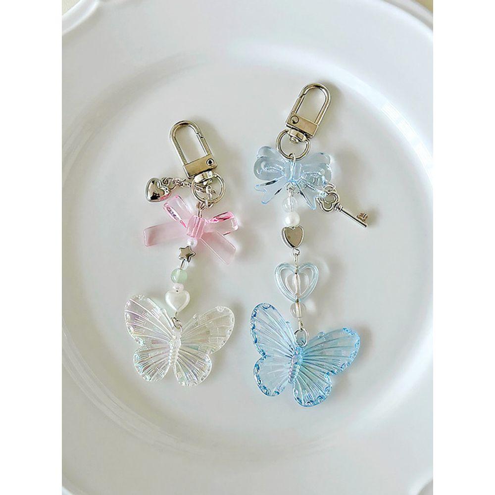 Elegantní stolní šperk motýlek klíčenka 2 barvy doplněk na telefon přívěsek na klíče přívěsek na tašku