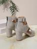 2025 Women's Sandals Banquet Crochet Back Zipper High Heel Chunky Sandals