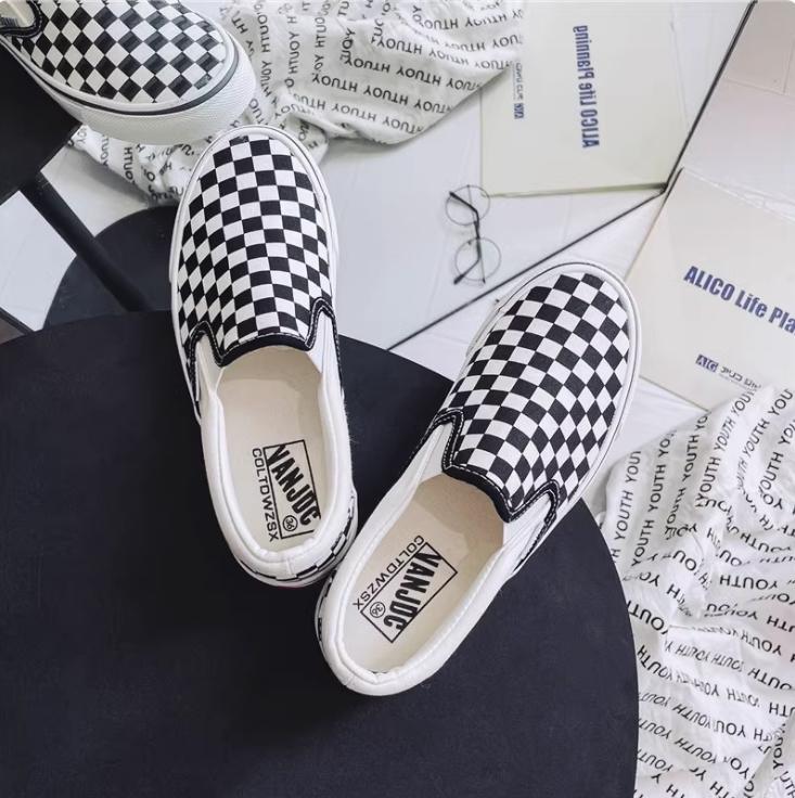 Fashion Ladies Canvas Shoes 2025 Pink Leopard Print Vulcanized Shoes Ladies Flat Shoes Leopard Print Semi Drag Flat Shoes
