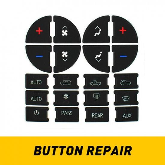AC Dash Button Repair Kit Decal Stickers Replacement Fit For Chevy GMC Tahoe H