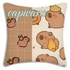 Cute animal C-Capybaras Pillow Covers Cartoon Sofa Decorative Home Double-sided Printing Short Plush Cute Cushion Cover