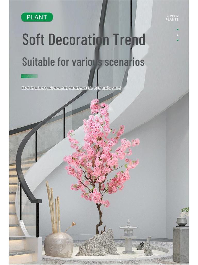 Large Artificial Cherry Blossom Tree for Indoor Display and Landscape Decoration