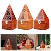 Kegel Räucherstäbchenhalter Pyramide Aschenfänger Holz Räucherstäbchen Brenner Box Räucherkästchen für Yoga Einweihung Meditation Schlafzimmer Hotel