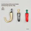 Practical Chili Wall Mount Hook For Keys Jackets Hats Storage Zinc Alloy Decorative Practical Hanger For Home
