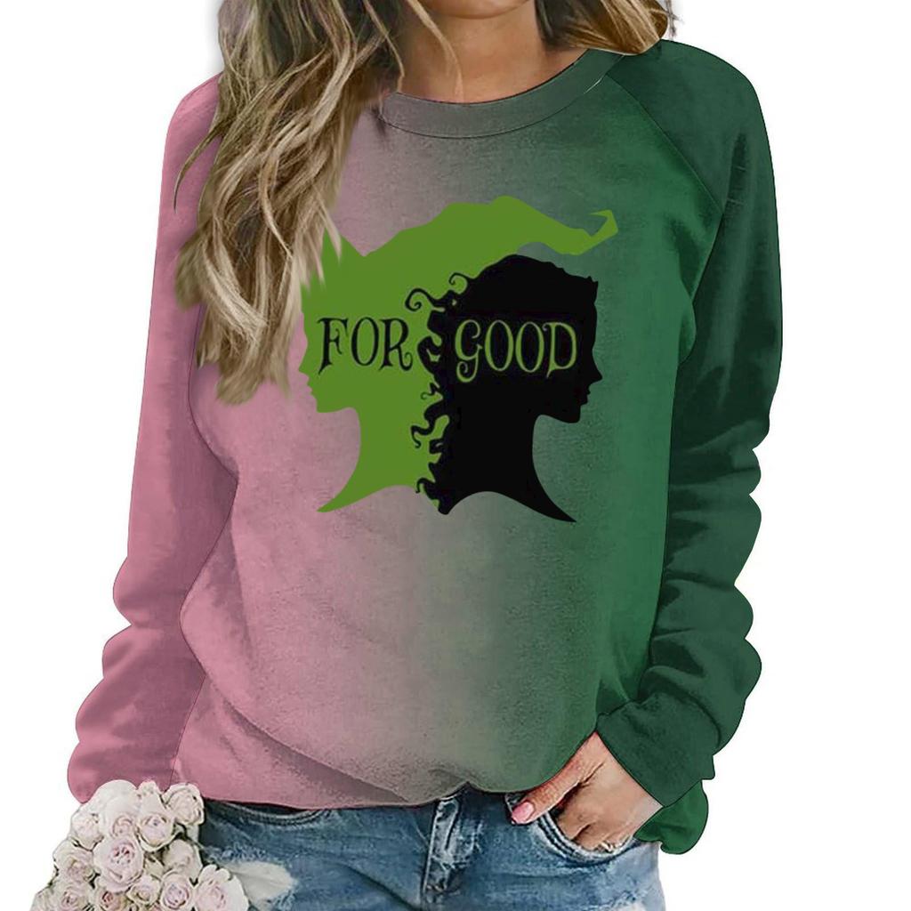 Women's Fashion Casual Long Sleeve Loose Printed Sweatshirt Top