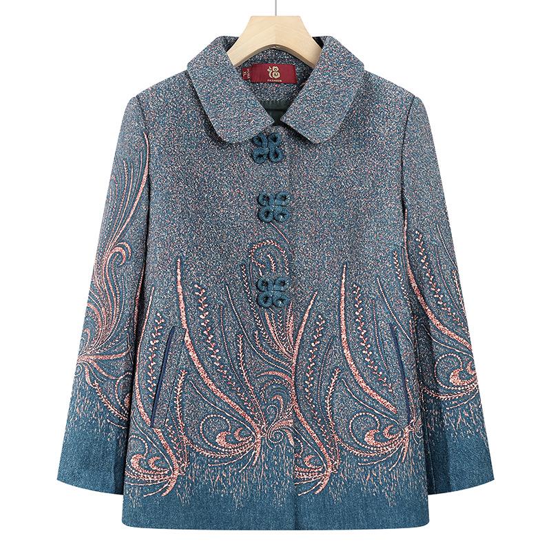 Grandma's 2024 Spring & Autumn Outerwear: Stylish Tops for Middle-Aged & Elderly Women (60-70)