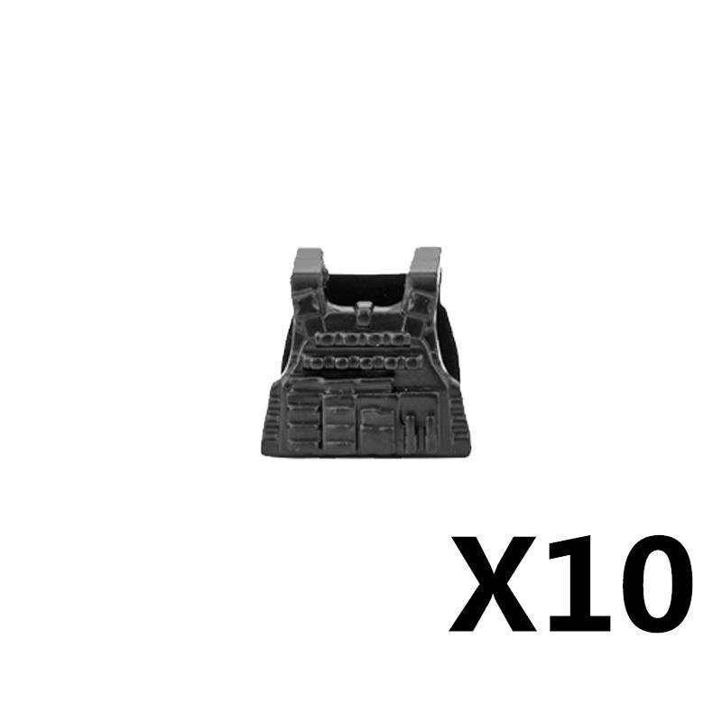 MOC Militärfigur Zubehör Bausteine Alpha SWAT Helm Weste Rucksack Knieschoner Nachtsichtgeräte Steine Spielzeug K017