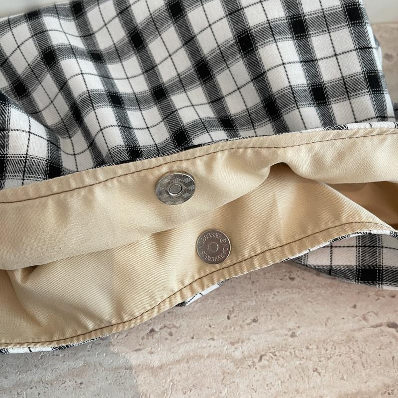 Underarm Bag Women's Large Capacity Plaid Tote Bag Commuter Shoulder Bag