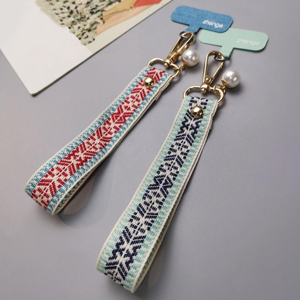 Retro Patterned Mobile Phone Strap Pearl Mobile Phone Lanyard  Mobile Phone Pendant