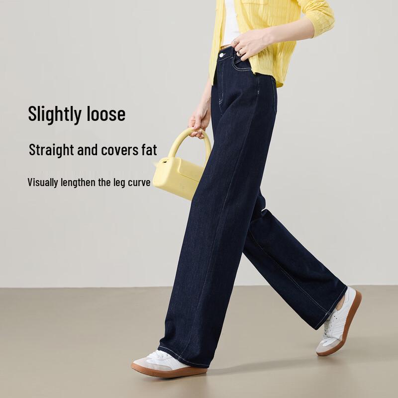 ESE-Y Women's Straight-Leg Wide-Leg Jeans