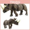 Figurina Realistica di Rinoceronte in PVC per Amanti degli Animali Ideale per Arredamento Casa e Collezionismo