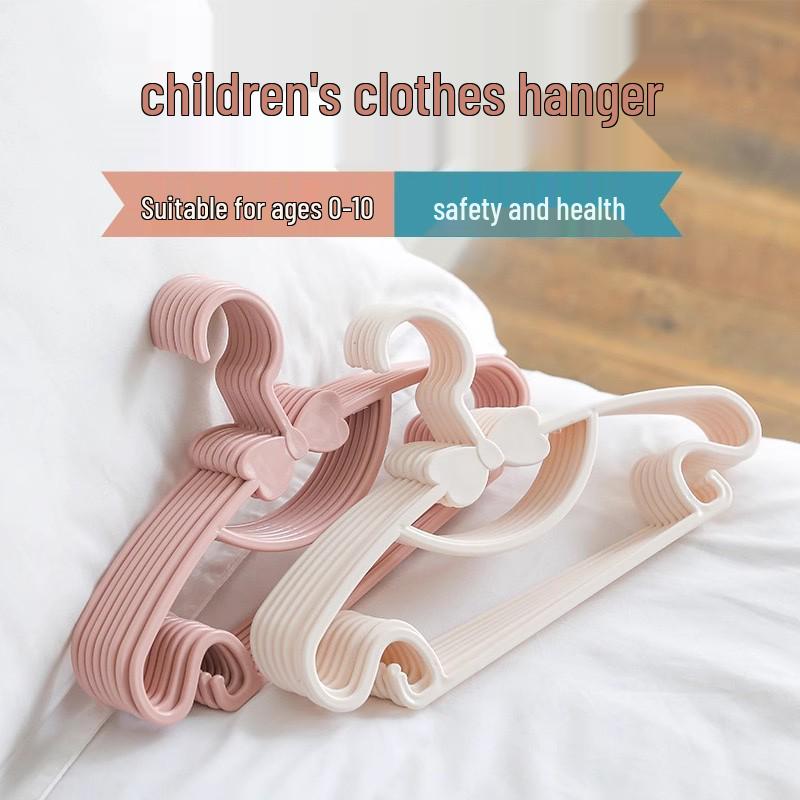 Non-Slip Baby & Children's Clothes Hanger with Bow Design - Plastic Garment and Pants Rack for Household Storage