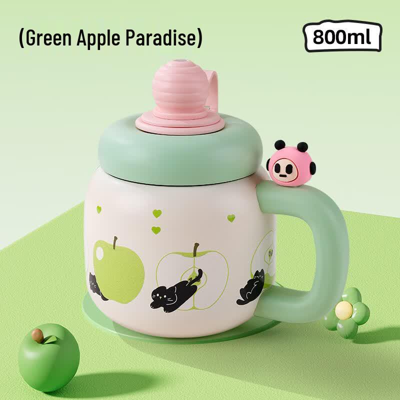 OLOEY Insulated Kids Water Bottle with Straw