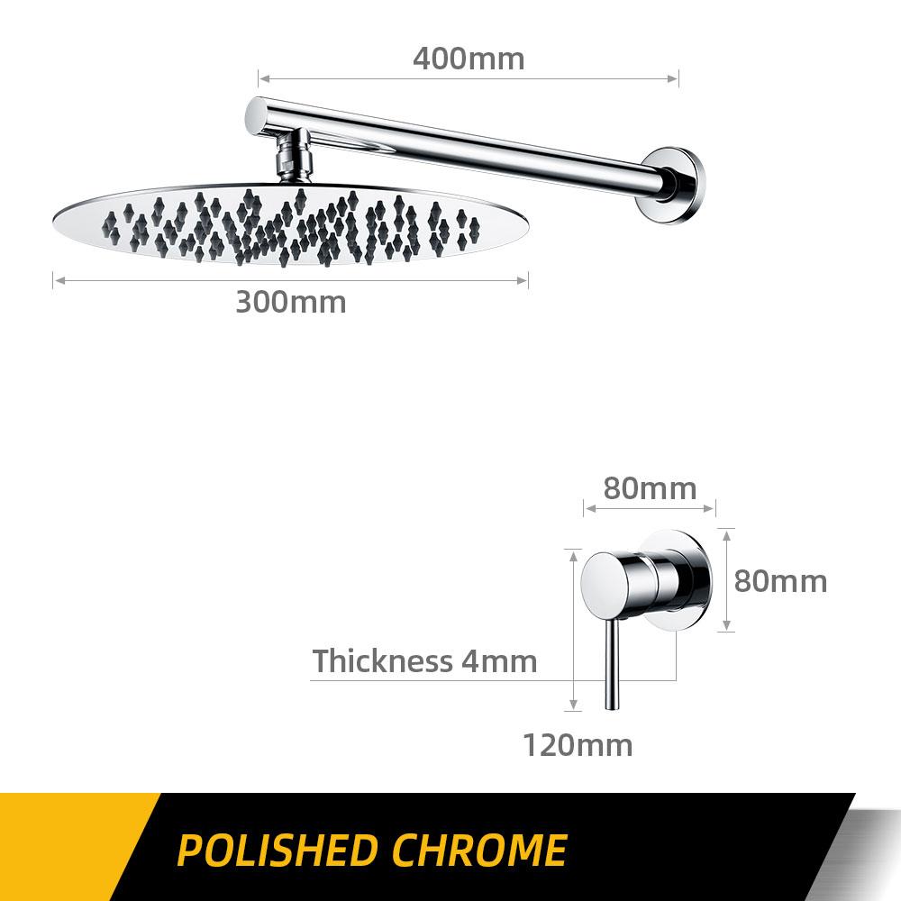 Badezimmerarmatur Gunmetal Duscharmatur Wandmontiert 8/10/12 Zoll Regendusche Mischbatterie Duschkopf Mit Sedal Kartusche Duschset