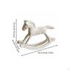 Cast Iron Rocking Horse American Country Distressed Ornament Animal Figurine for