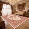 European Style Retro Red Living Room Carpet Washable Antiskid Decoration Bedroom Luxury Rug Soft Large Area Kitchen Study Mat