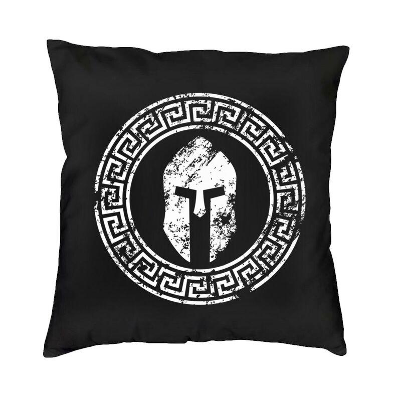 Fashion Sparta Skull Spartan Helmet Throw Pillow Cover Home Decor Custom Square Cushion Cover 40X40Cm Pillowcover For Sofa
