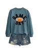 Colorful Football Letter Crewneck Sweatshirt - Game Day Long Sleeve Casual Wear