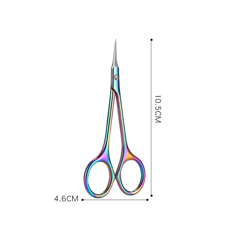 NEW Stainless Steel Cuticle Scissors Art Clippers Russian Nail Dead Skin Remover for Nails Curved Tip Scissor SPJ01