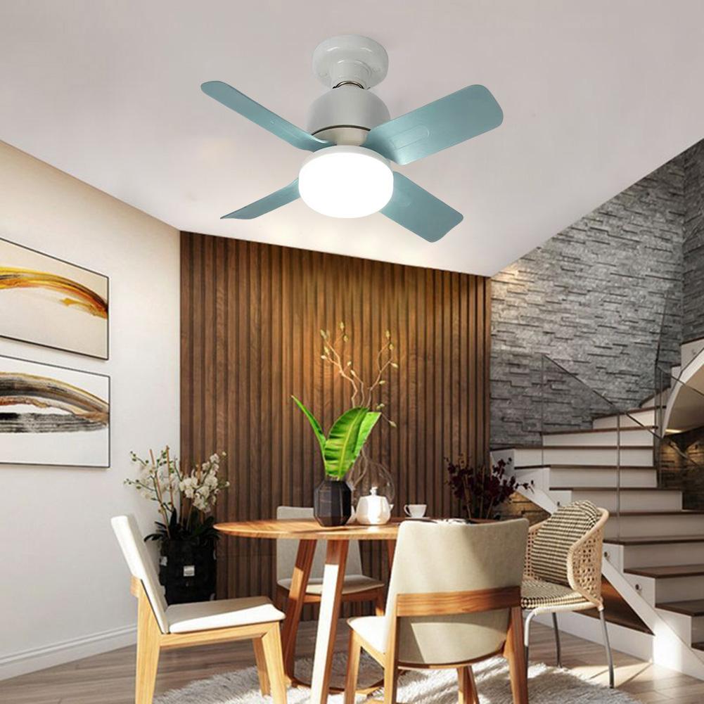 E27 Socket Ceiling Fans with Lights with Remote Control 14W LED Ceiling Fan Light White Ceiling Fan Living Room Study Home Use