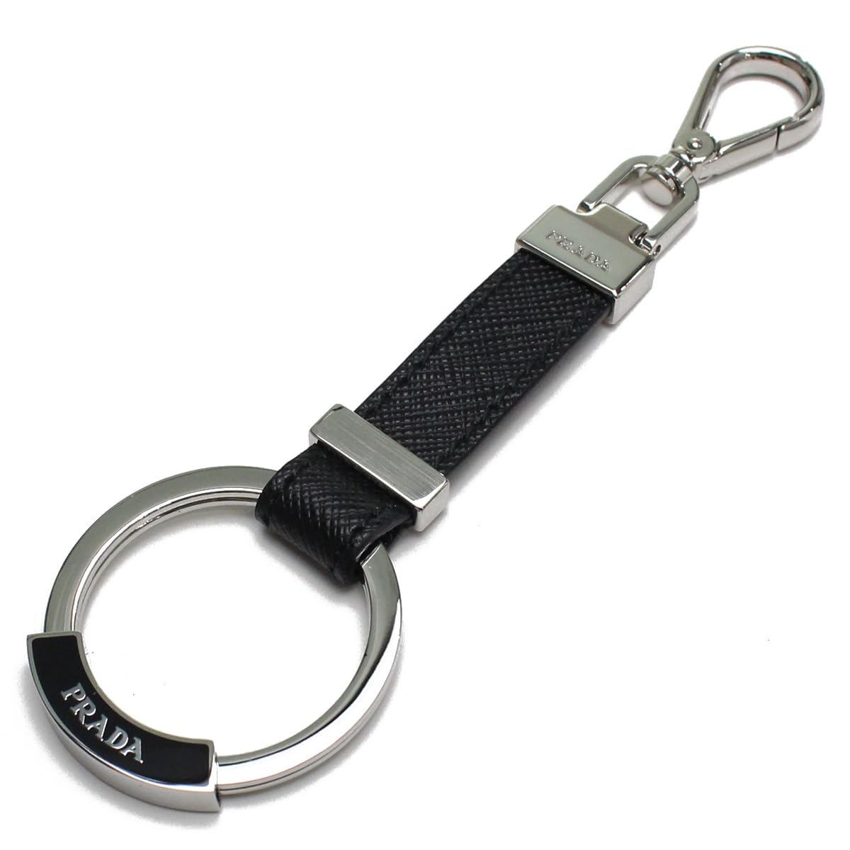 

Prada Keychain 2PP042 053, Total Length: Approx. 14cm, Motif: Approx. 4.3cm W x 10cm H [Parallel Import]