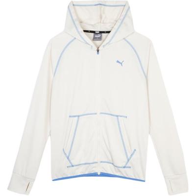 Knit Jacket Mfo Zipper Hooded Simple Long Sleeve Jacket Women Jacket Snow-White 683051-87