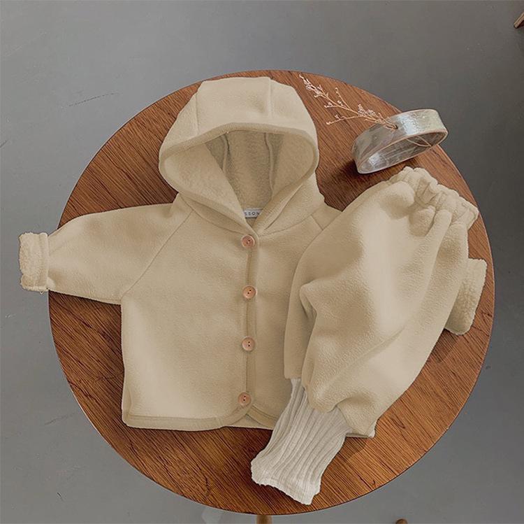 Winter Baby Fleece Jacket & Warm Pants Set - Infant Casual Outwear