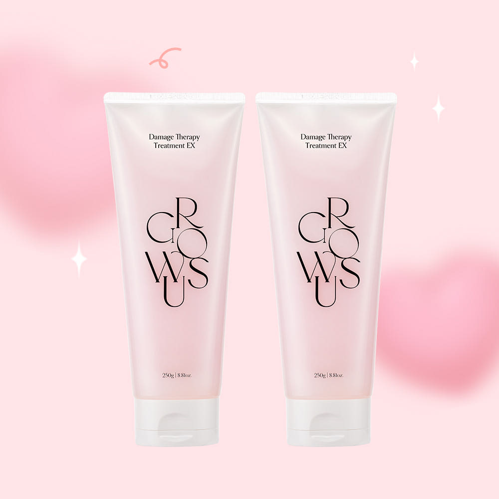 GROWUS Damage Therapy Treatment EX 220g (2pcs) – Intensive Repair, Damage Care, Silky Shine, Korean