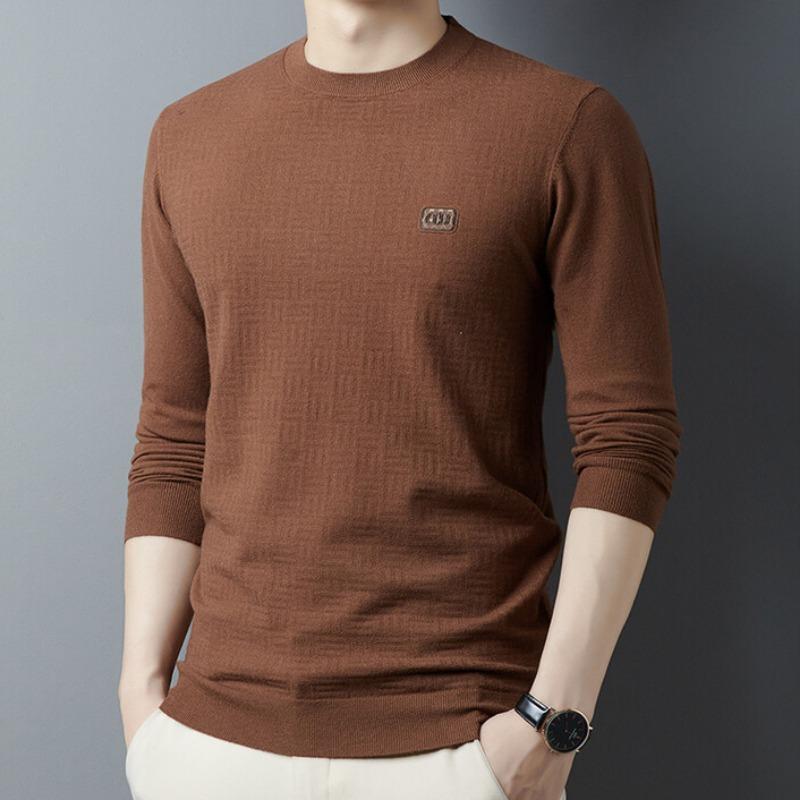 Herbst und Winter Neue männer Rundhals Pullover Dünnen Pullover männer Lange ärmeln Casual Männer Bottom Shirt top