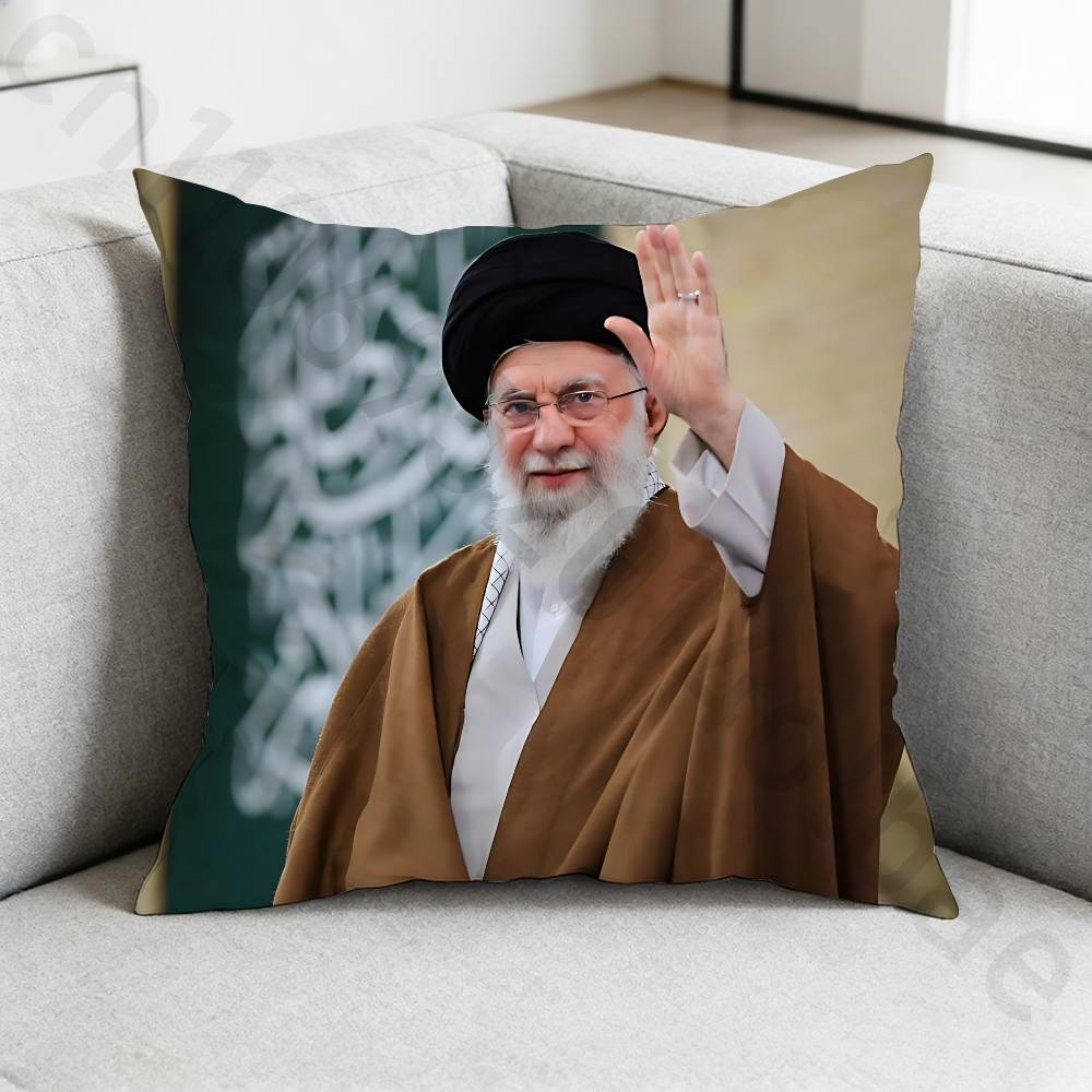 

For RIP Ali Khamenei Iranian Pillow Case Antidustmite Pillowcase Invisible zipper silky short plush Sofa cushion cover 30x30cm