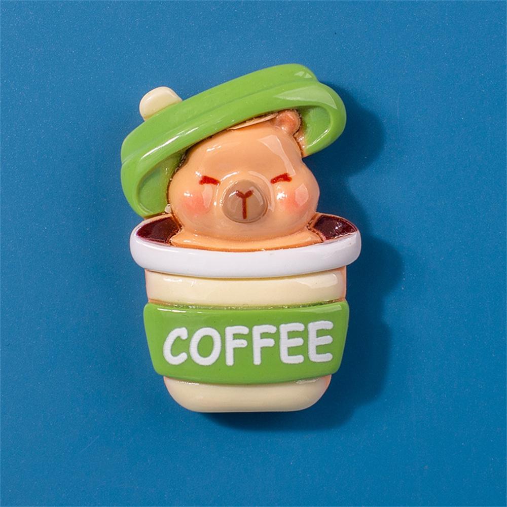 Capibala Fridge Magnet Resin 3D Cartoon Refrigerator Magnetic Sticker DIY Message Board Reminder Home Decoration Kitchen