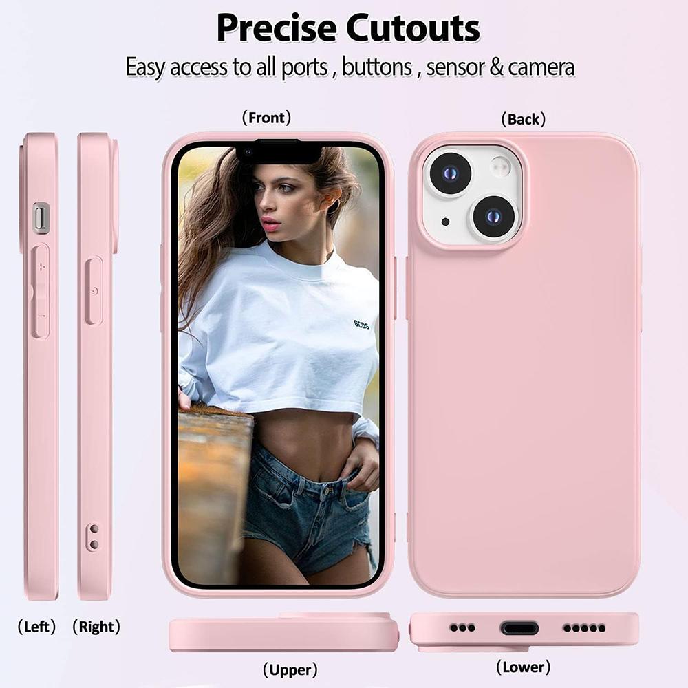 Fashion Girl Candy Color Silicone Soft Case For iPhone 16e 16 15 14 13 12 11 Pro Max Plus Mini Matte Ultra Thin Back Cover Shell