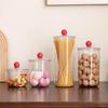 30oz 47oz Clear Candy Jar with Lid for Office Desk, Plastic Cookie Storage Jar for Kitchen Counter