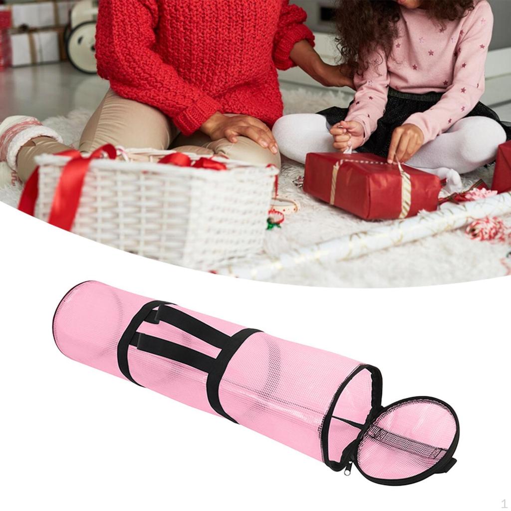 Christmas Gift Wrap Organizer PVC Clear Bag Wrapping Paper Rolls Waterproof Storage
