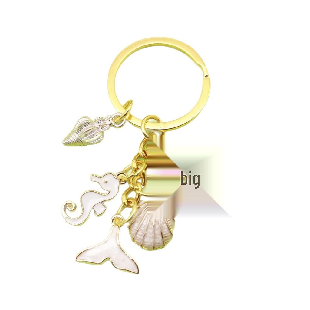 Creative Starfish Drip Oil Keychain Pendant for Women
