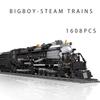 1608 ks Stavebnice parního vlaku The Union Pacific Big Boy Vlakové město Železnice Sestavit Model Cihličky Dětské Hračky Sváteční Dárky