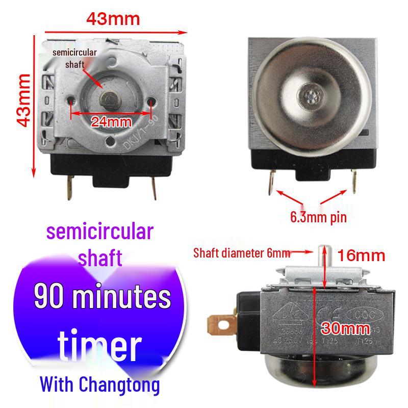 Timer per pentola a pressione elettrica e friggitrice ad aria con campanello, 60/90/120 Min, Interruttore temporizzatore a semicerchio/asse a croce
