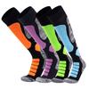 Comfortable Breathable 100% Cotton Sports Socks with Thick Looped Padding Winter Ski Socks for Long Warm Performance