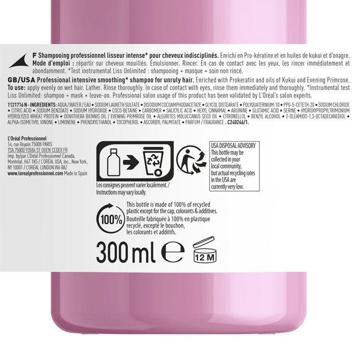 Haarpflege-Set - L'ORÉAL PARIS - L'Oréal Professionnel - Glättendes Shampoo Liss Unlimited Serie Expert 300 ml