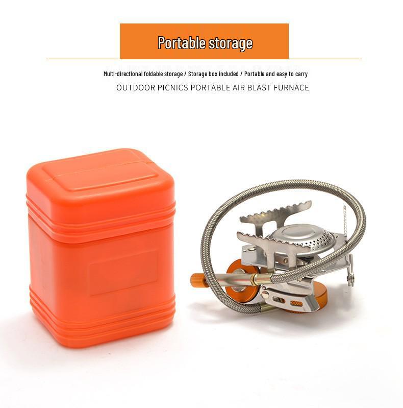 Portable Outdoor Camping Gas Stove Head: Split Design for Self-Driving, Fishing, and Picnic Cooking