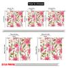 2 Stück, 2D-Flachdruck Beliebte Vorhangpaneele Rosa Lilienblüten Vielseitiger Stoff (ohne Stange) Geschenke für Schlafzimmer, Wohnzimmer,