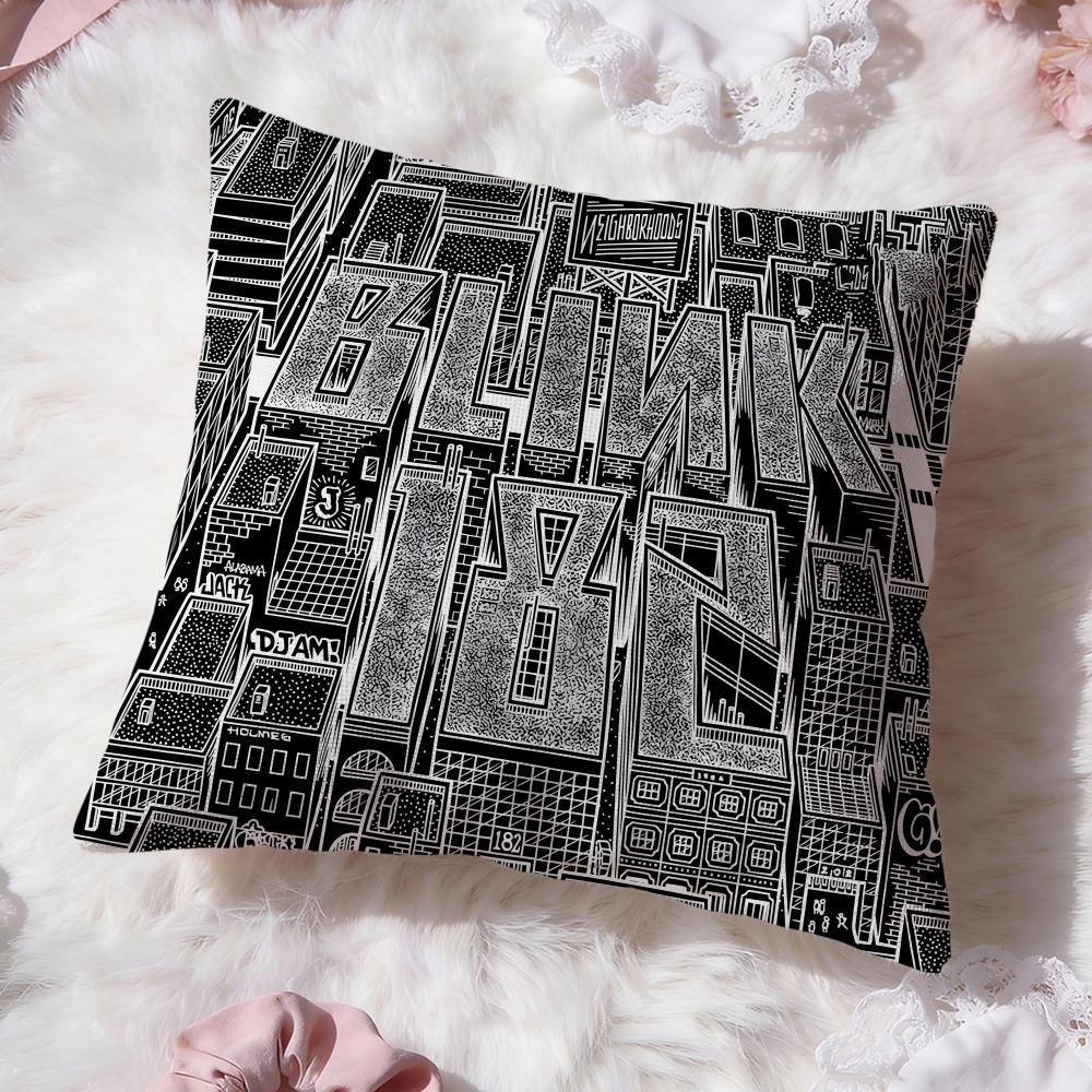b-Blink-182 band Cushion Cover Premium Comfort Reversible Pillow Cove -Two in One Design for Any Room & Car Interior