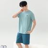 Men's Plus Size Ice Silk Summer Pajama Set - Modal Short Sleeve Top & Shorts