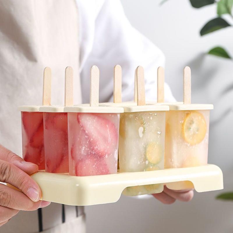 Flexible Silikon-Eis am Stiel-Formen, leicht zu lösen, BPA-frei, wiederverwendbar, Eisbereiter für die Heimküche, DIY-Snack