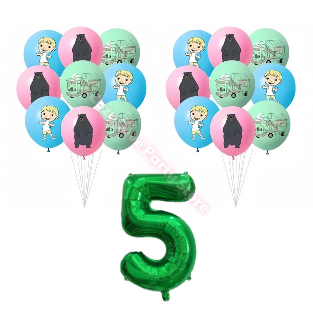 Hank Trash Truck Birthday Party Supplies Plate Cup Backdrop Balloons Cake Topper Gift Bag For Kids Favors Birthday Decoration