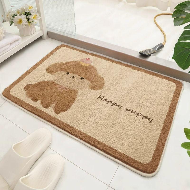 Cartoon Carpet, Bathroom Door Mat, Bathroom Absorbent Door Mat, Imitation Cashmere Quick Drying Anti Slip Foot Mat